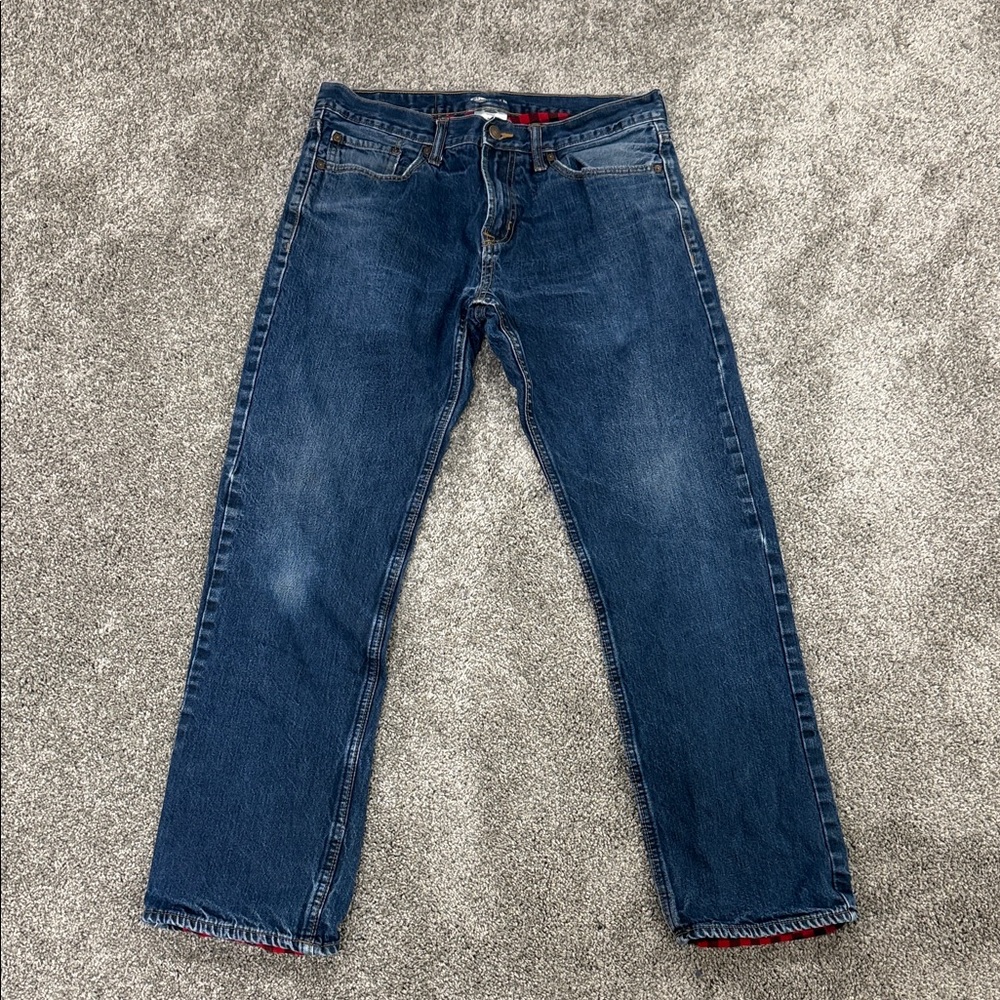 Old Navy Men's Dark Blue Straight Jeans